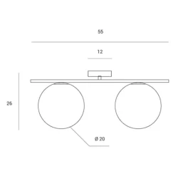 Plafoniera per camera da letto moderna oro jugen miloox
