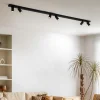 Plafoniera per cucina moderna nera oddy perenz con spot orientabili