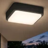 Plafoniera per esterni quadrata antracite top light irvine
