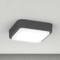 Plafoniera per esterni quadrata antracite top light irvine