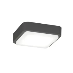 Plafoniera per esterni quadrata antracite top light irvine