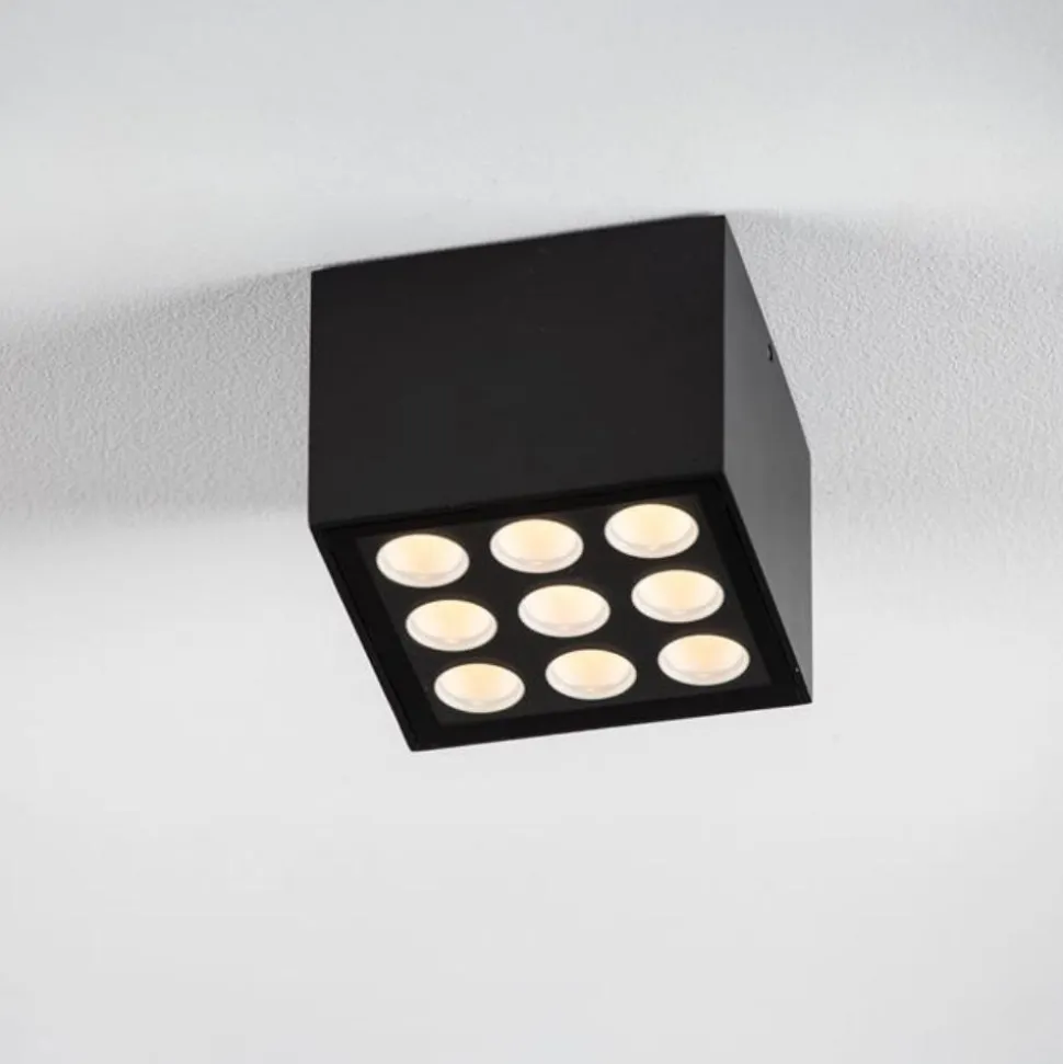 Plafoniera per esterno cubo antracite led 17w 3000k