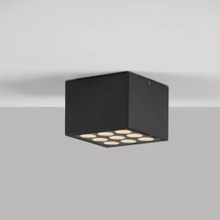 Plafoniera per esterno cubo antracite led 17w 3000k