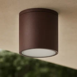 Plafoniera per esterno da soffitto corten ip65 perenz up gx53
