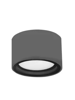 Plafoniera per esterno grigio antracite tonda ip54