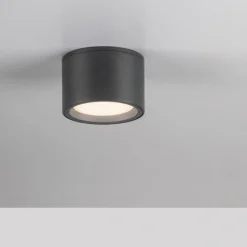 Plafoniera per esterno grigio antracite tonda ip54