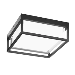 Plafoniera per esterno moderna gea luce ip65 antracite led cct