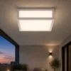 Plafoniera per esterno quadrata bianca led 14w 3000k