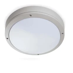 Plafoniera per esterno rotonda grigio
