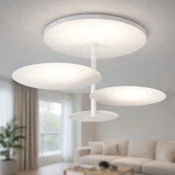 Plafoniera per salotto moderno bianca fabas luce simplon