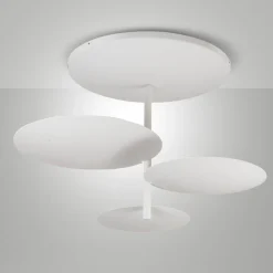 Plafoniera per salotto moderno bianca fabas luce simplon
