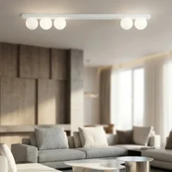 Plafoniera per soggiorno moderno snooky bianca perenz illuminazione