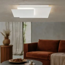 Plafoniera per soggiorno moderno post bianca led 48w 3000k perenz