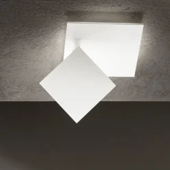 Plafoniera per soggiorno moderno post bianca led 48w 3000k perenz