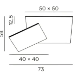 Plafoniera per soggiorno moderno post bianca led 48w 3000k perenz
