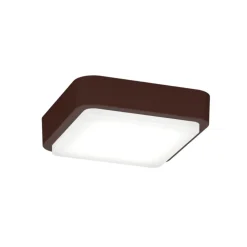 Plafoniera quadrata da esterno corten top light irvine