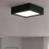 Plafoniera quadrata led 3000k nera linea light tara