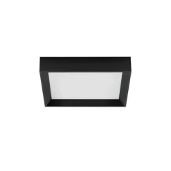 Plafoniera quadrata led 3000k nera linea light tara
