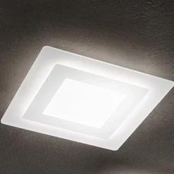 Plafoniera quadrata led 45w cct moderna perenz bend