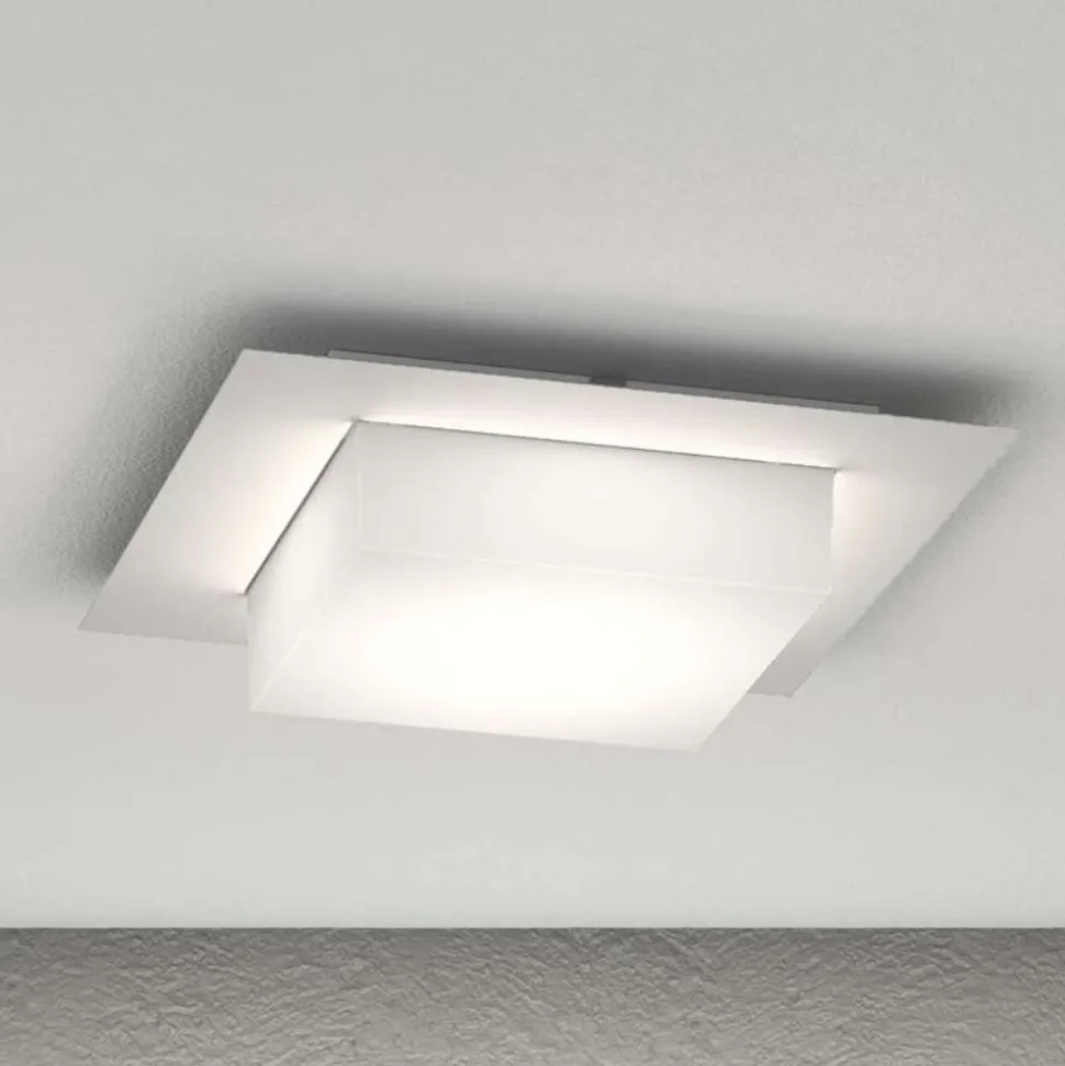Plafoniera quadrata per esterno balcone grigia miami top light