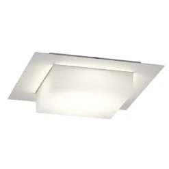 Plafoniera quadrata per esterno balcone grigia miami top light
