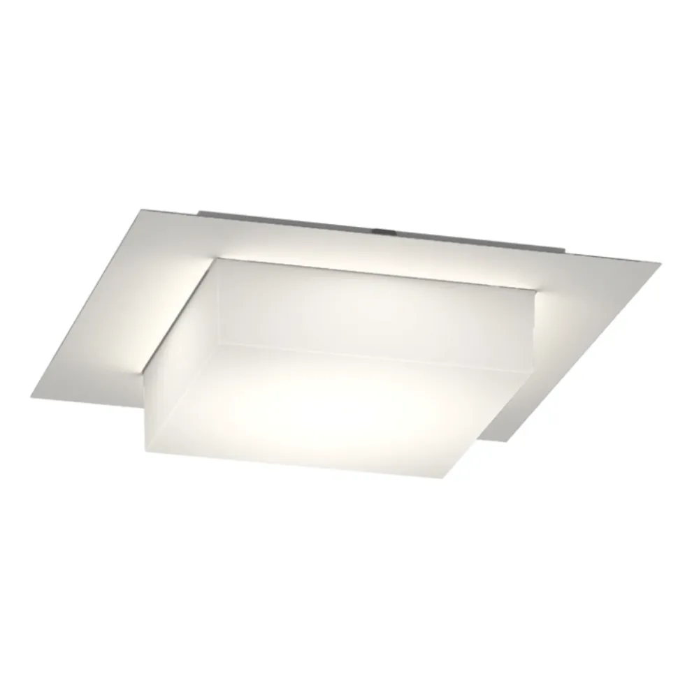 Plafoniera quadrata per esterno balcone grigia miami top light