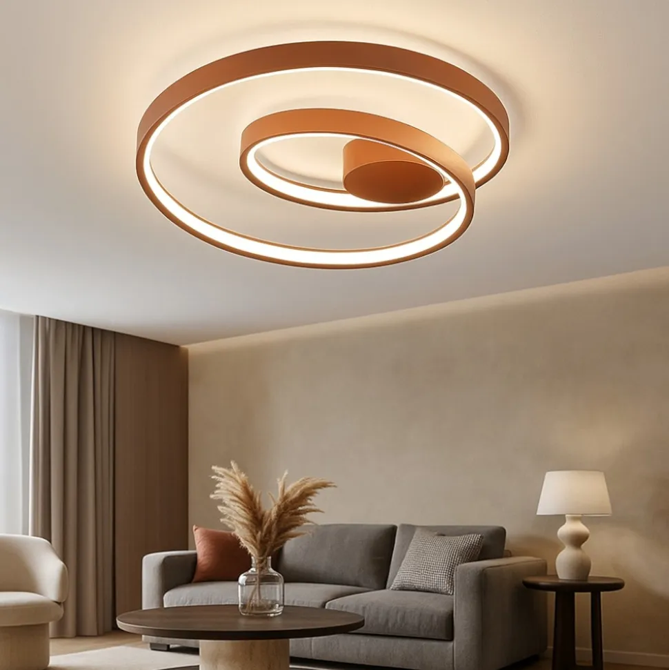 Plafoniera ritmo cannella opaco moderna led cct perenz illuminazione
