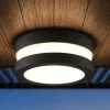 Plafoniera rotonda antracite per esterno balcone top light soho