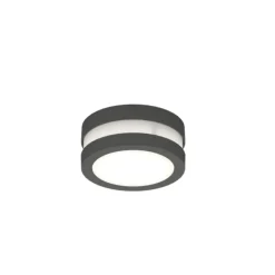 Plafoniera rotonda antracite per esterno balcone top light soho