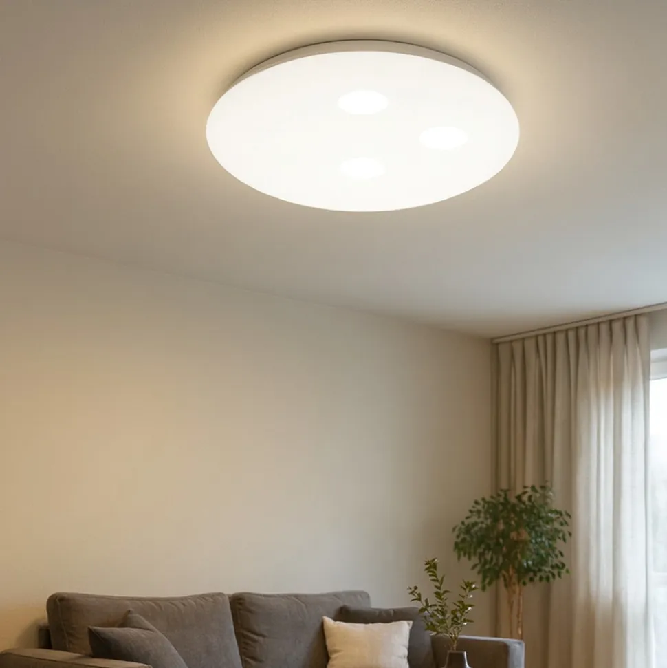 Plafoniera rotonda bianca random perenz led 27w 3000k moderna