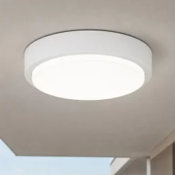 Plafoniera rotonda per esterni bianca top light baku ip54