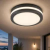 Plafoniera rotonda per esterno moderna antracite 11w 3000k