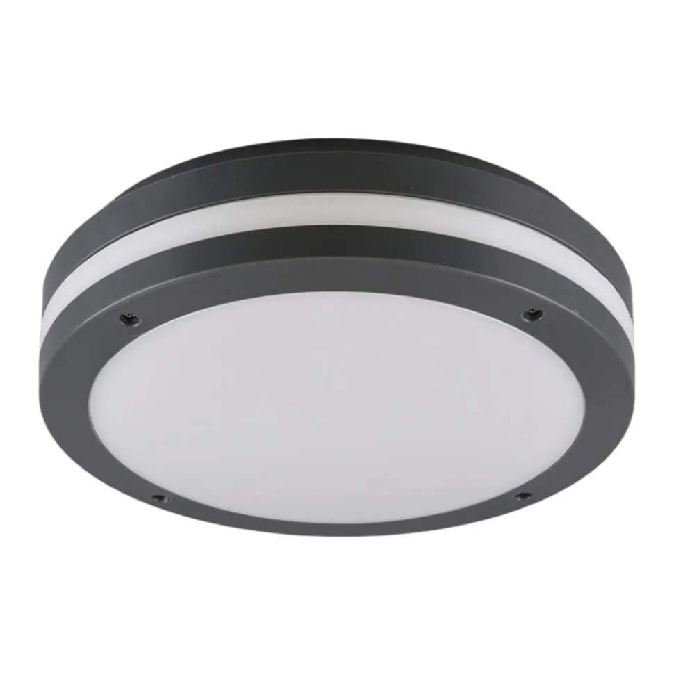 Plafoniera rotonda per esterno moderna antracite 11w 3000k