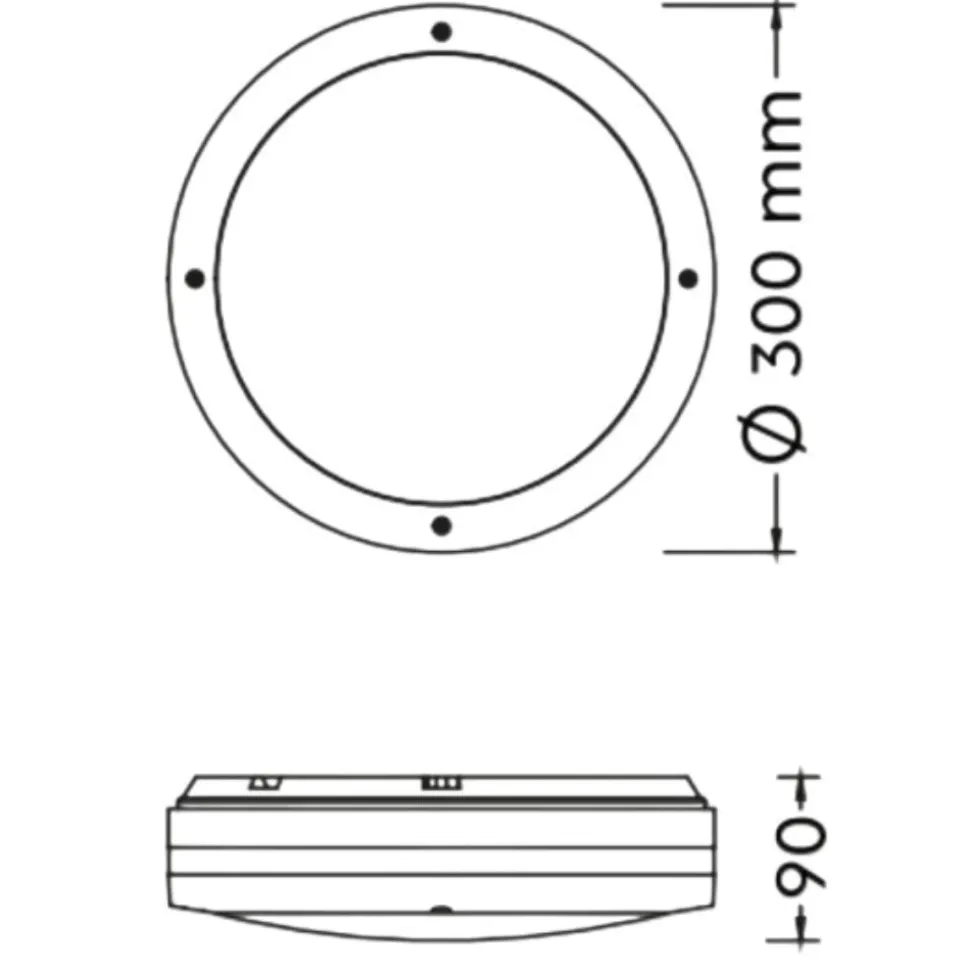 Plafoniera rotonda per esterno moderna antracite 11w 3000k