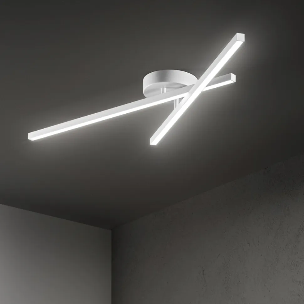 Plafoniera syncro bianca perenz led 29w cct dimmerabile orientabile