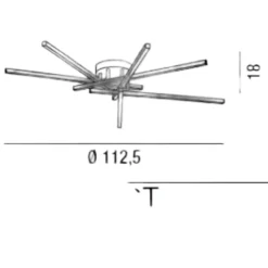 Plafoniera syncro perenz led 70w cct
