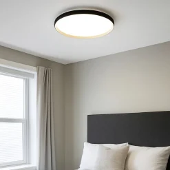 Plafoniera tonda halo nero oro perenz led 40w cct dimmerabile