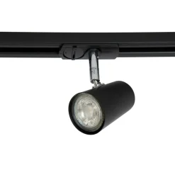 Plafoniera a binario nero 3 spot led orientabili monofase fp