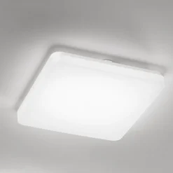 Plafoniera da bagno quadrata bianca moderna led cct isyluce