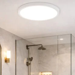 Plafoniera da bagno rotonda bianca led 15w 3000k ip44