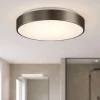 Plafoniera da bagno rotonda 26cm grigio nichel