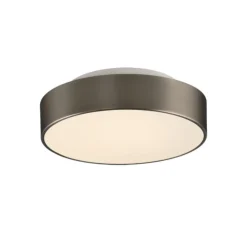 Plafoniera da bagno rotonda 26cm grigio nichel