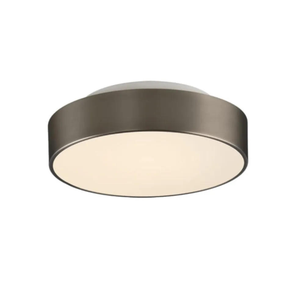 Plafoniera da bagno rotonda 26cm grigio nichel