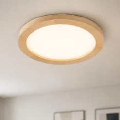 Plafoniera da bagno scandinava di legno led 24w cct ip54