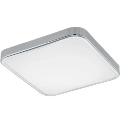 Plafoniera da bagno 16w 3000k quadrata cromo manilva eglo