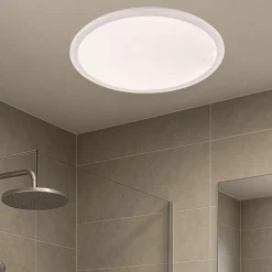 Plafoniera da bagno 24w 3000k rotonda bianca dimmerabile ip44