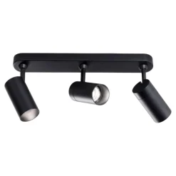 Plafoniera da cucina con 3 faretti led neri orientabili isyluce