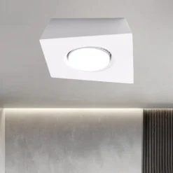 Plafoniera da cucina gesso bianco design sforzin anchise moderna