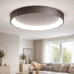Plafoniera led 80cm anello cerchio 90w 3200k caffe affralux band diodi