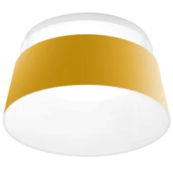 Plafoniera led 36w 3000k dimmerabile gialla moderna stilnovo oxygen